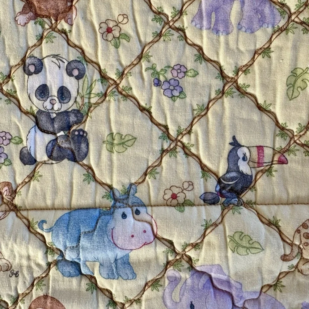 Handmade Travel Diaper Changing Pad Bag Precious Moments Baby Jungle Animals